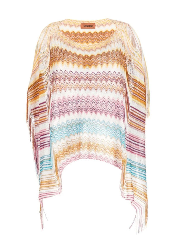 Missoni - Capes och Ponchos - Röd - Dam - Storlek: ONE Size
