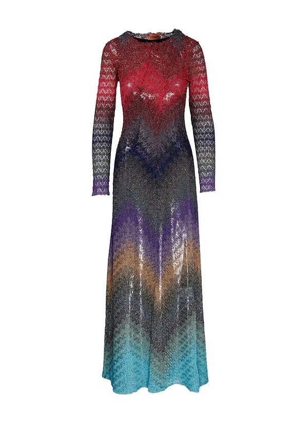 Missoni Long Dress Röd, Dam