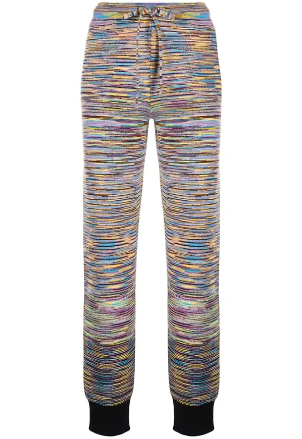 Missoni stickade träningsbyxor - Lila