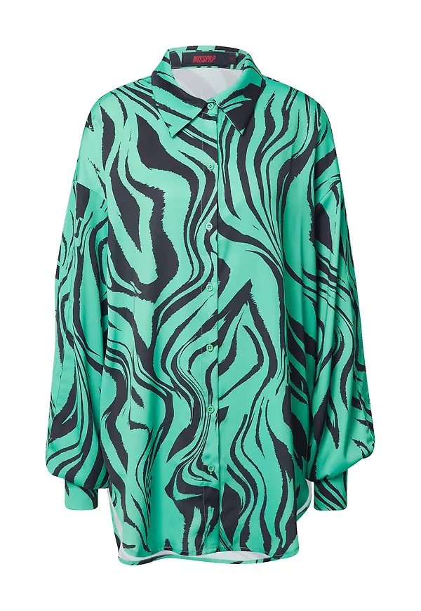 Misspap Blus jade / svart