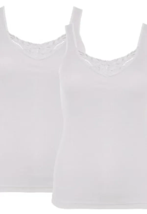 Missya 2P Lace Wide Strap Vit bomull 38 Dam
