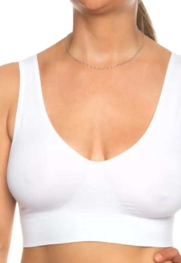 Missya BH Lucia Bra Top Wide Strap Vit polyamid Small Dam