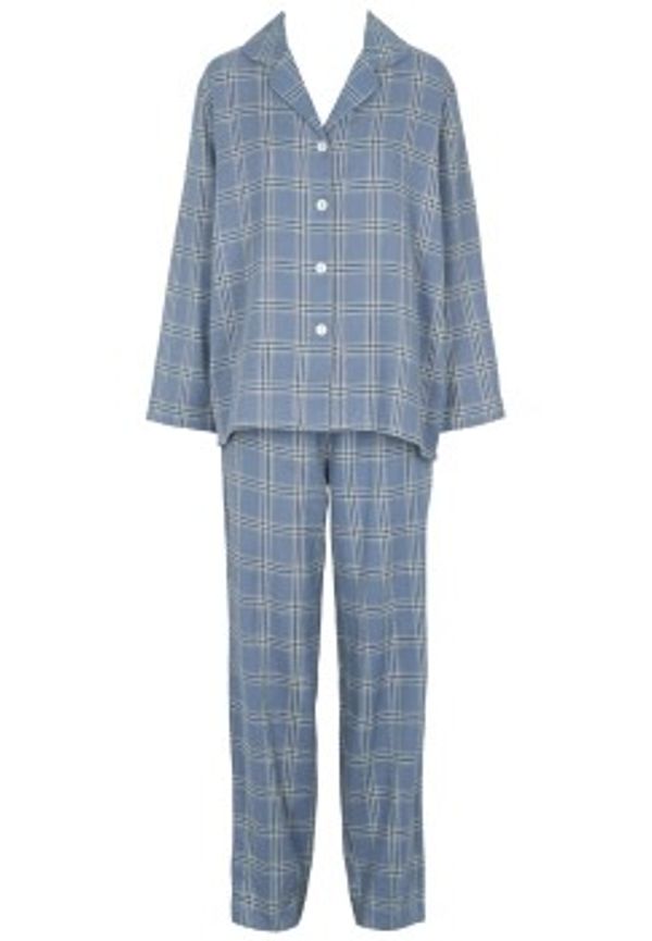 Missya Check Flannel Pyjama Blå bomull XX-Large Dam
