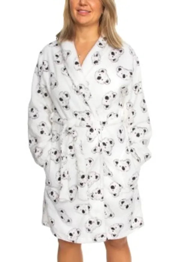 Missya Nellie Robe Vit Mönstrad polyester Medium Dam