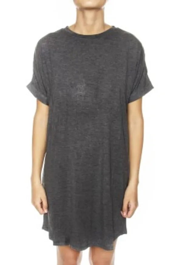 Missya Softness Big Shirt Mörkgrå modal Small Dam