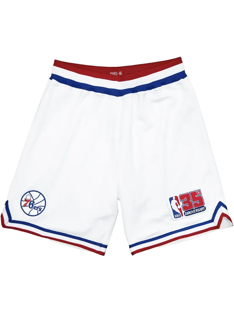 Mitchell & Ness Philadelphia 76ers 1980/81 autentiska shorts - Vit
