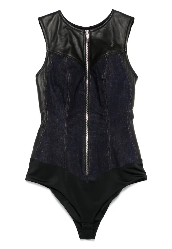 MITILIANE COUTURE body med läderdetalj - Blå