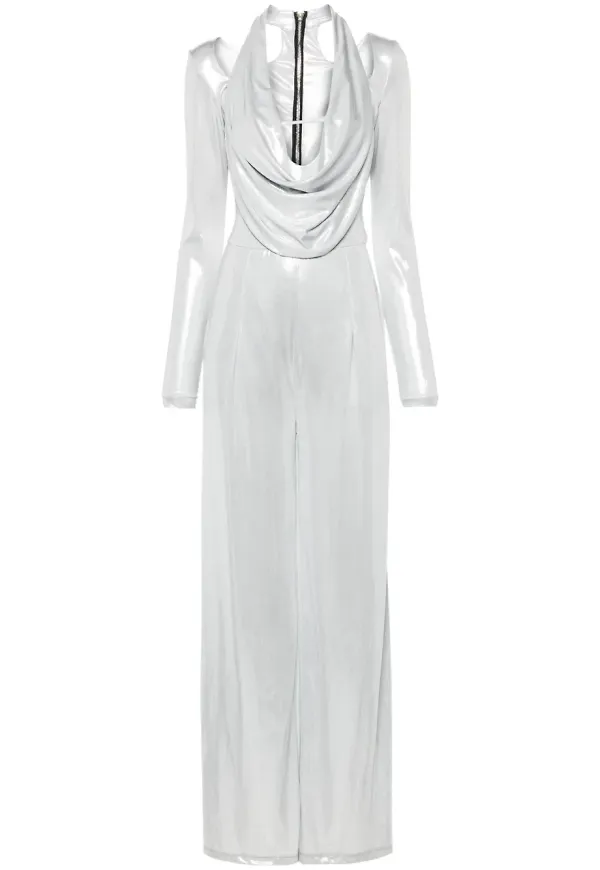 MITILIANE COUTURE jumpsuit med hängande krage - Grå