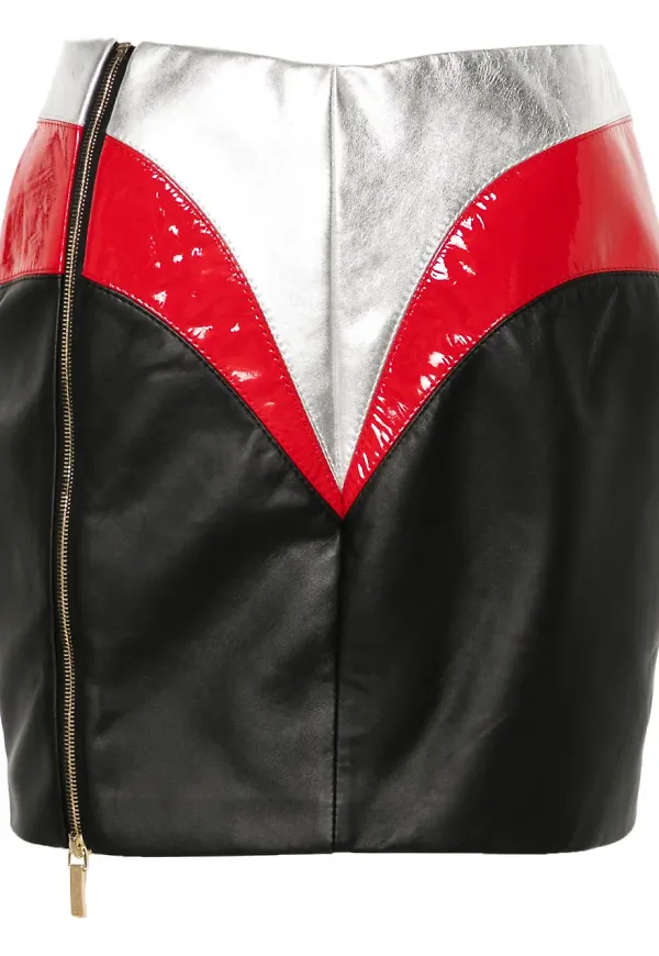 MITILIANE COUTURE kort skinnkjol - Svart