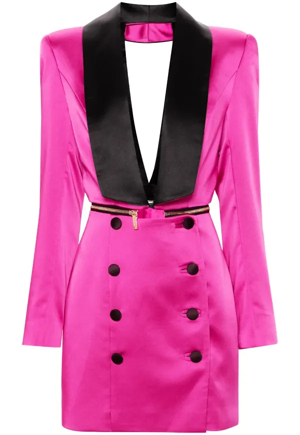 MITILIANE COUTURE kort smokingklänning - Rosa