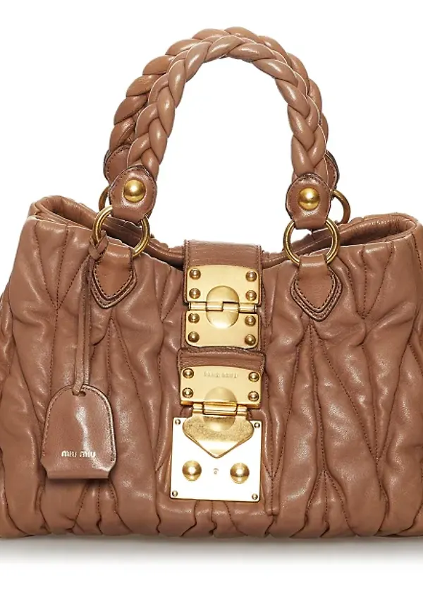 Miu Miu Coffer Leather Satchel