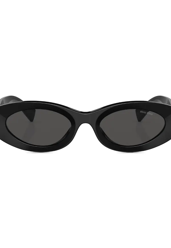 Miu Miu Eyewear Glimpse ovala solglasögon - Svart