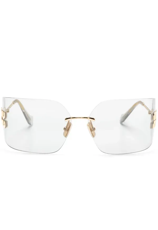 Miu Miu Eyewear solglasögon utan bågar - Guldfärgad