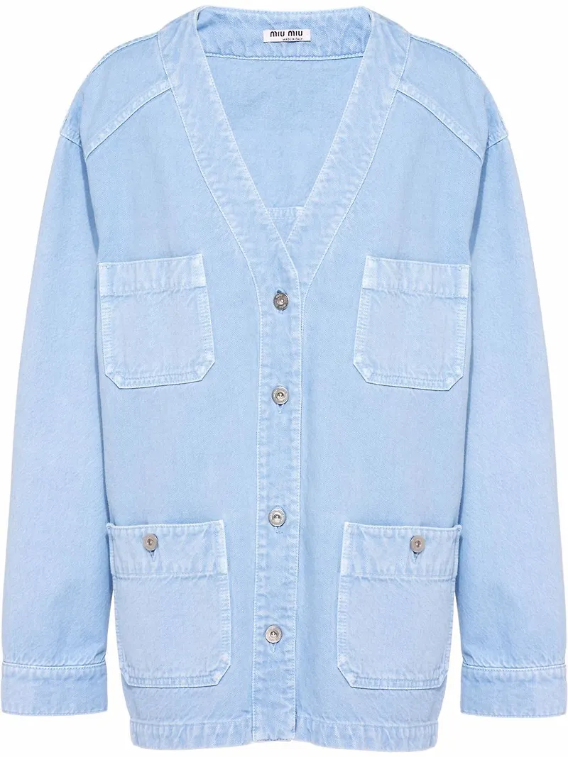 Miu Miu färgad blouson-jacka - Blå
