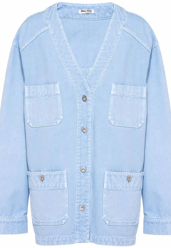 Miu Miu färgad blouson-jacka - Blå