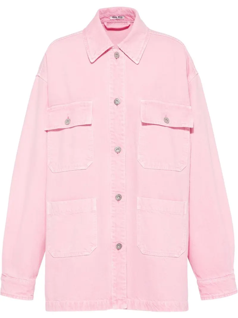 Miu Miu färgad blouson-jacka - Rosa