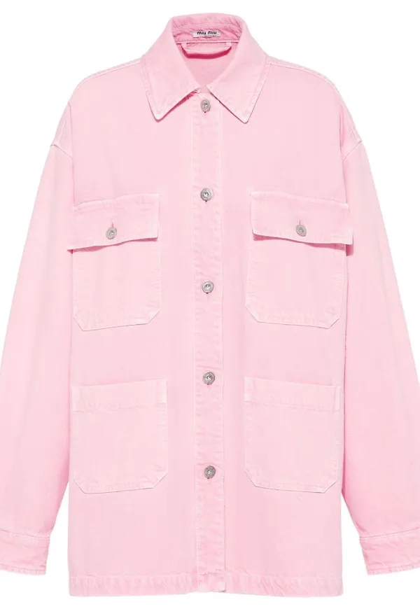 Miu Miu färgad blouson-jacka - Rosa