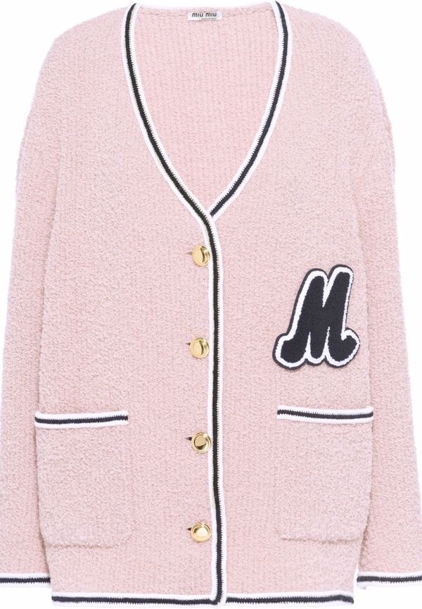 Miu Miu kofta med logotypmärke - Rosa