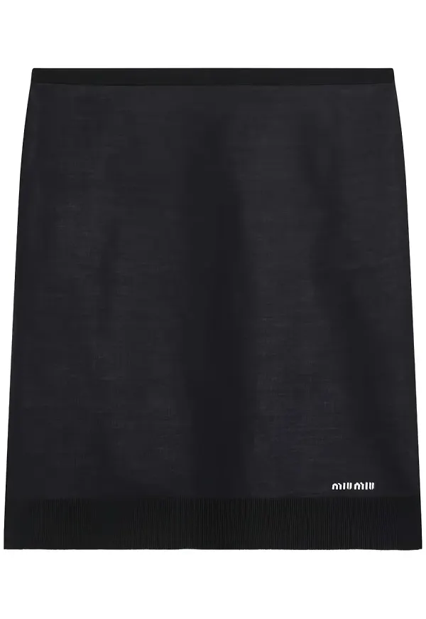 Miu Miu stickad kjol - Blå