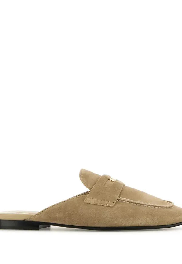 Miu Miu tofflor i mocka - Neutral