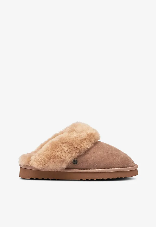 MJÚKA - Fårskinnstofflor Akranes - Beige