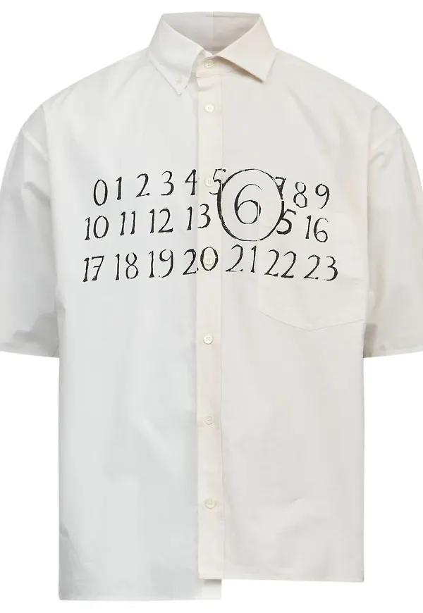 MM6 Maison Margiela asymmetrisk skjorta - Vit