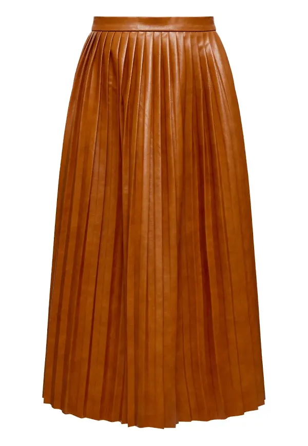 MM6 Maison Margiela plisserad midikjol - Orange