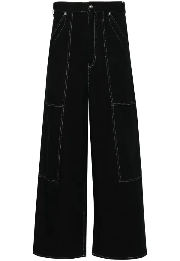 MM6 Maison Margiela wide leg-jeans - Svart