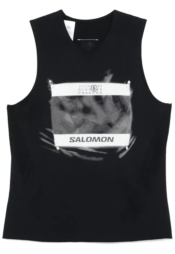 MM6 Maison Margiela X Salomon topp med nummermotiv - Svart