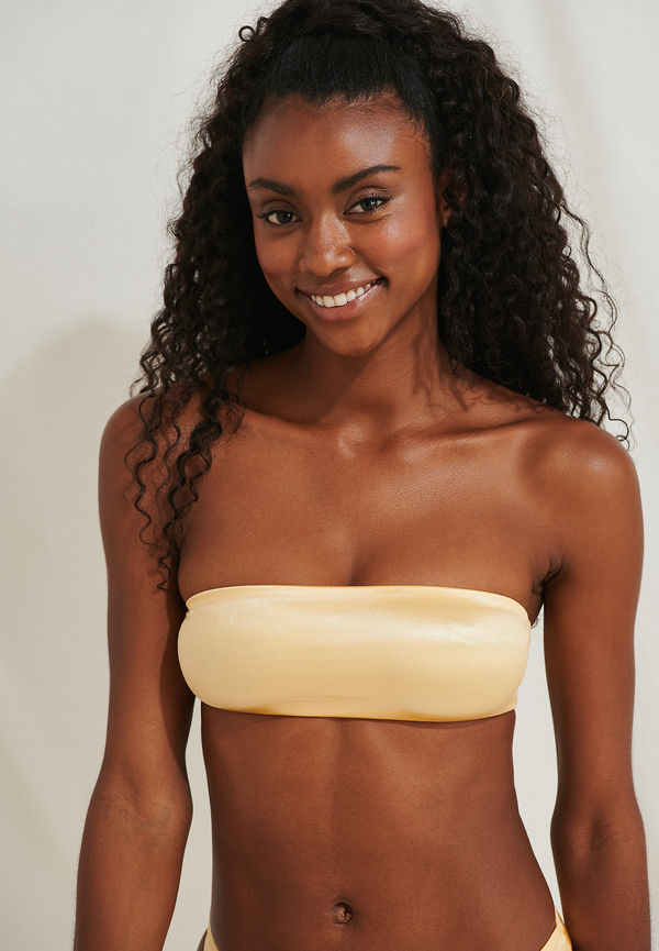 Moa Mattsson x NA-KD Bandeaubikini-Överdel - Yellow
