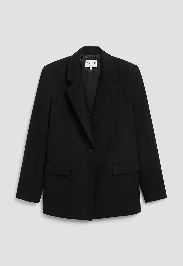 Moa Mattsson x NA-KD Tweedkavaj - Black