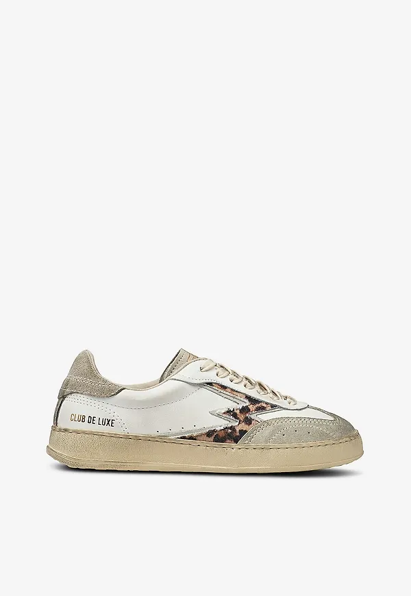 Moaconcept - Sneakers Club White Leopard - Vit