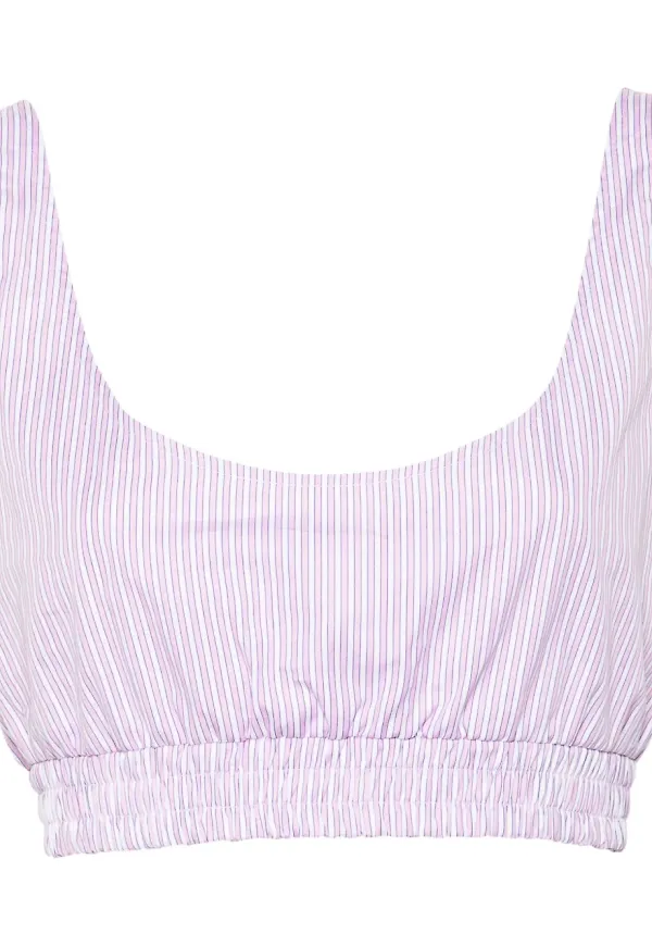 MODES GARMENTS randig croptop - Rosa