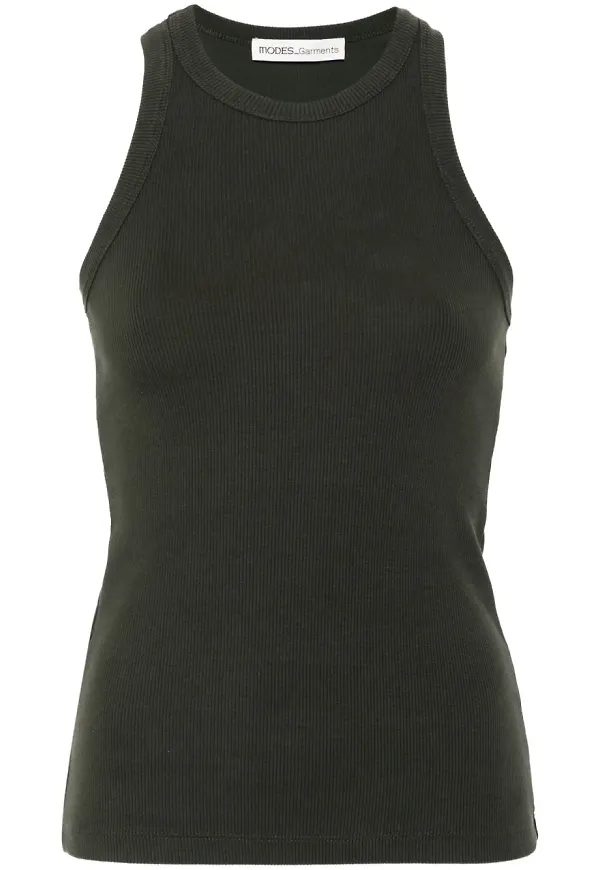 MODES GARMENTS ribbat linne - Grön