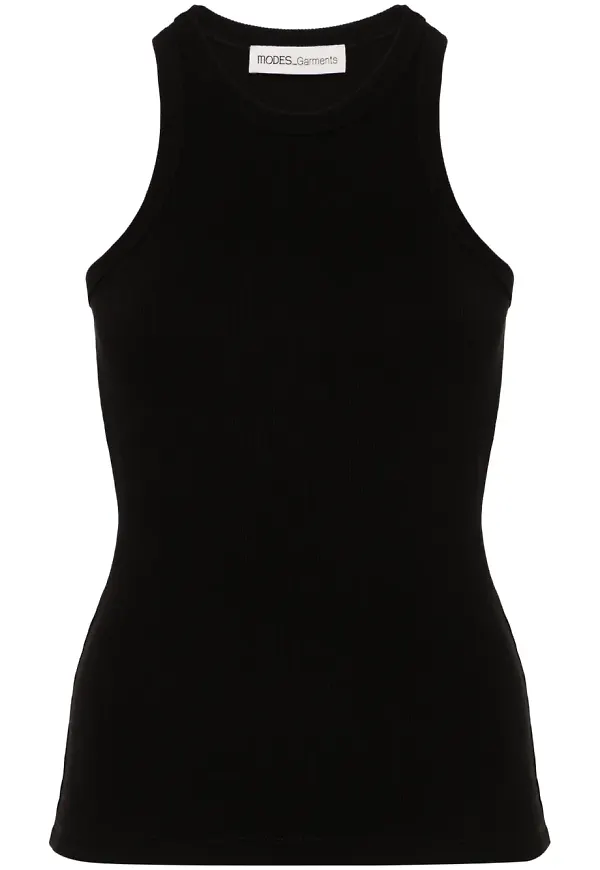 MODES GARMENTS ribbat linne - Svart