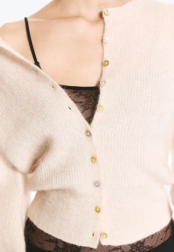 Mohair-Blend Cardigan