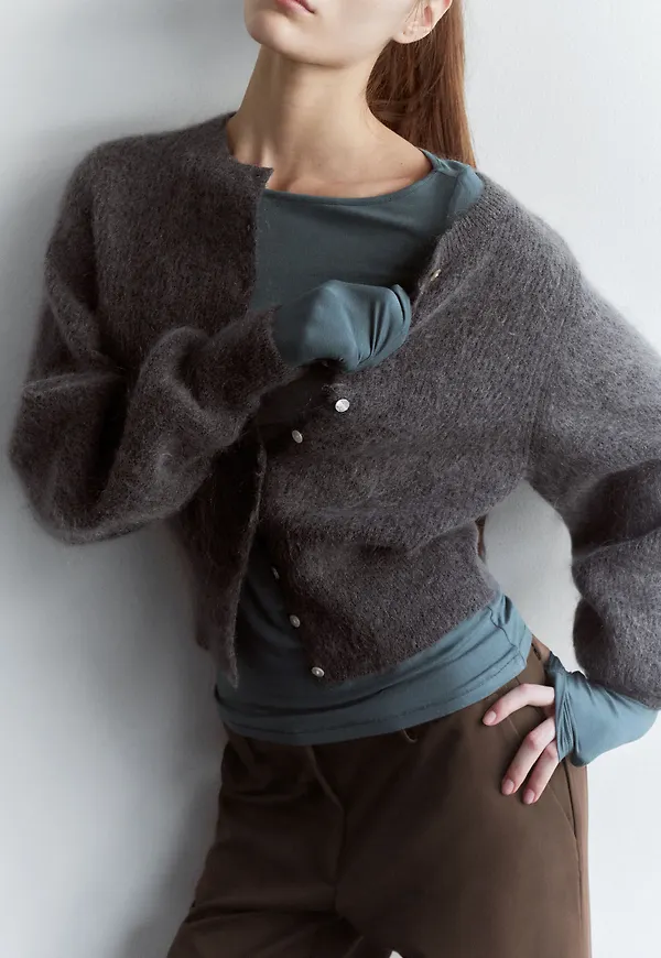 Mohair-Blend Cardigan