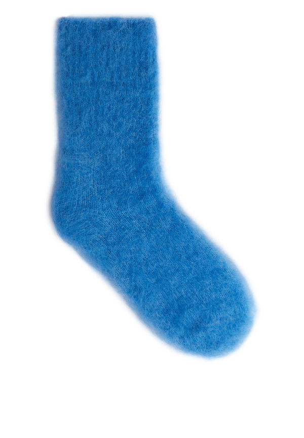 Mohair Blend Socks - Blue