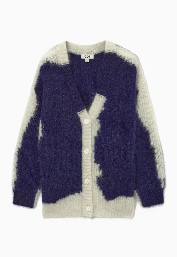 MOHAIR OVERSIZED V-NECK CARDIGAN