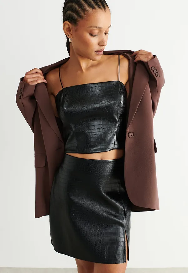 Mollie pu skirt