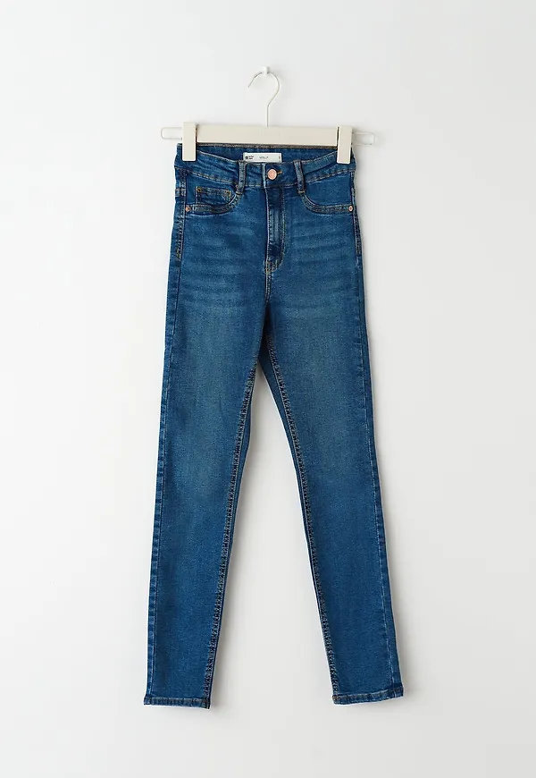 Gina Tricot - molly petite high w jeans - highwaist jeans - Lila - XXS - Dam