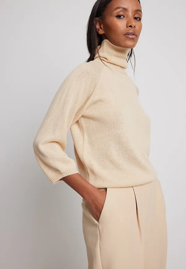 Molly Rustas x NA-KD Polotopp - Beige