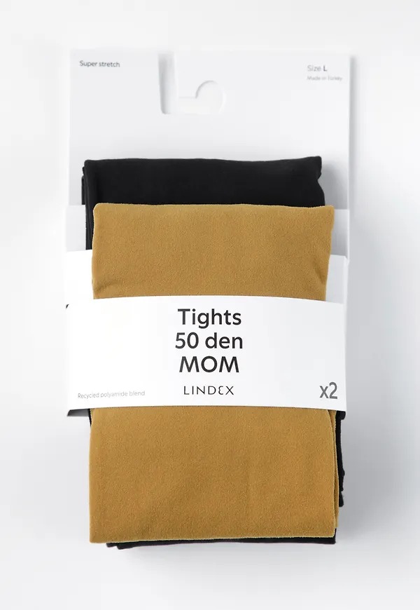 MOM 2-pack matta strumpbyxor 50 denier