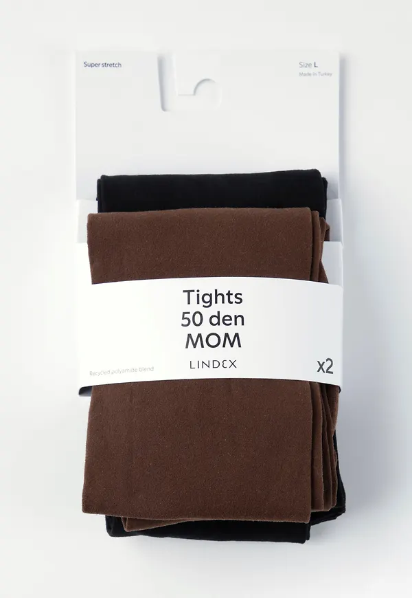 MOM 2-pack matta strumpbyxor 50 denier