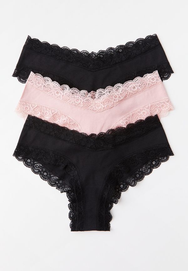 MOM 3-pack brazilian trosa med låg midja