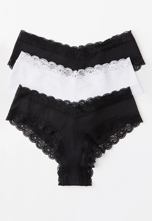 MOM 3-pack brazilian trosa med låg midja