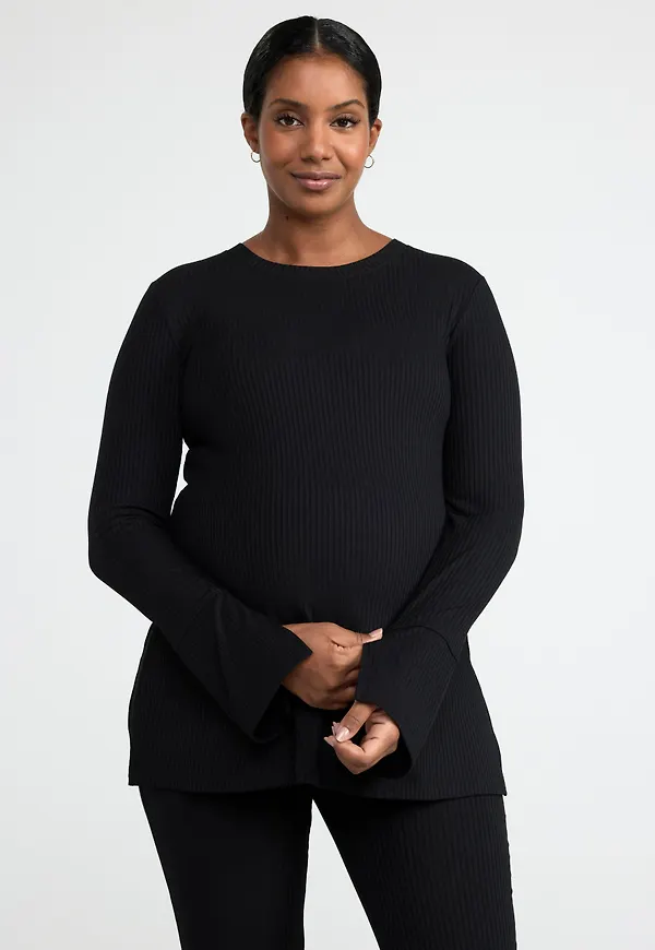 MOM Långärmad topp med slits