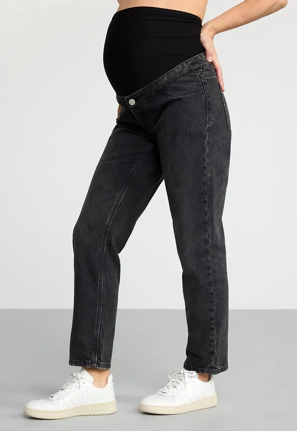 MOM STRAIGHT Nea cropped gravidjeans