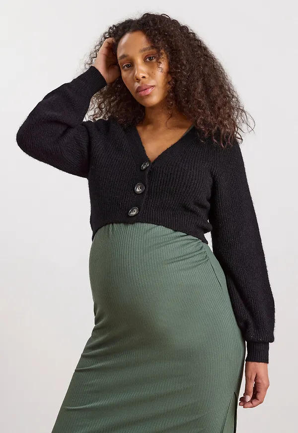 MOM stickad cardigan