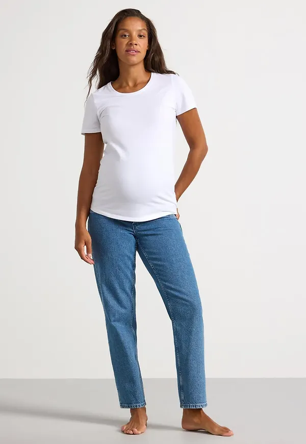 MOM STRAIGHT Nea cropped gravidjeans